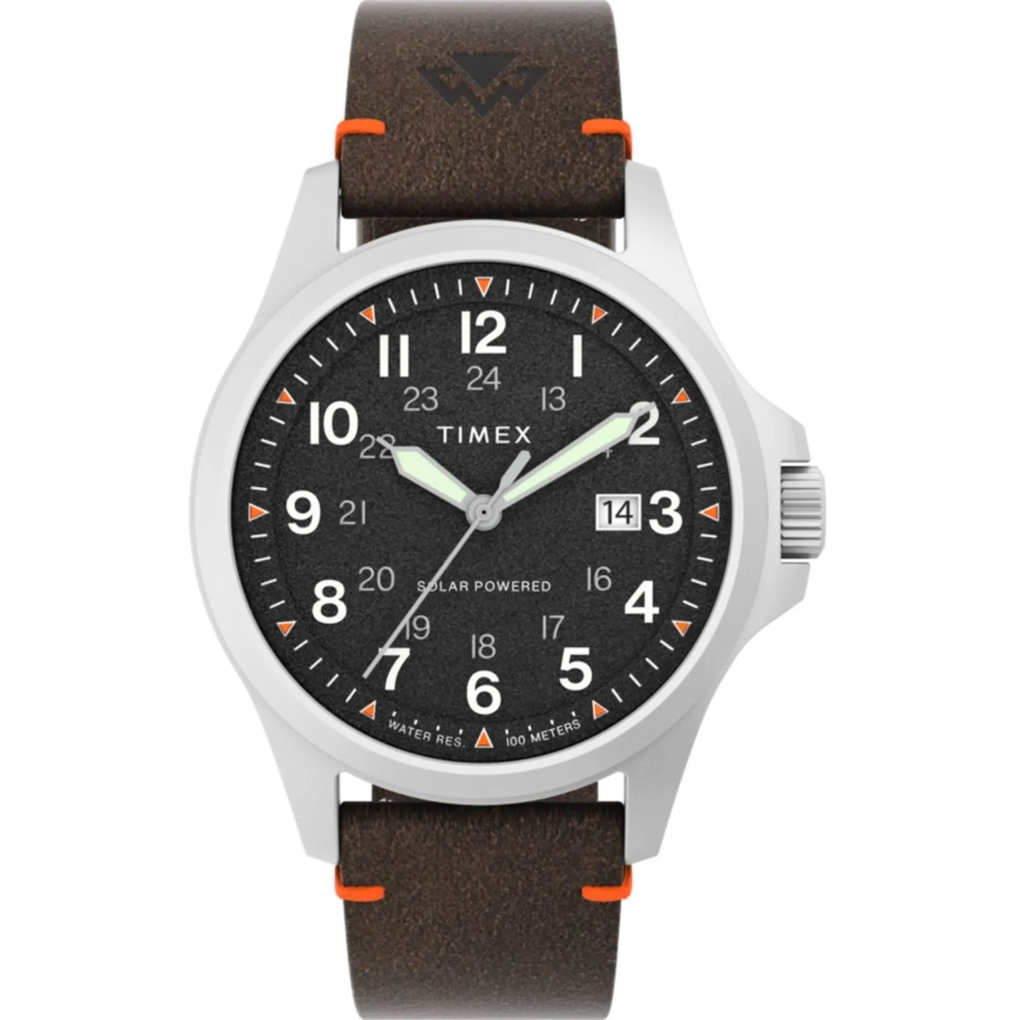 Timex Men's Watch - Expedition North Field Solar Brown Leather Strap | TW2V64100JR