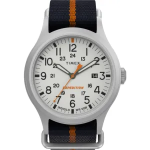 Timex Men's Watch - Expedition North Sierra White Dial Blue Fabric Strap | TW2V22800VQ