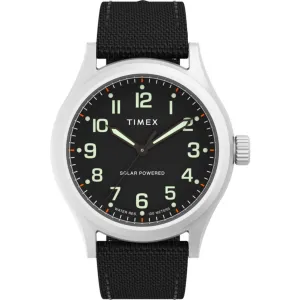 Timex Men's Watch - Expedition North Solar Quartz Black Fabric Strap | TW2V64500JR