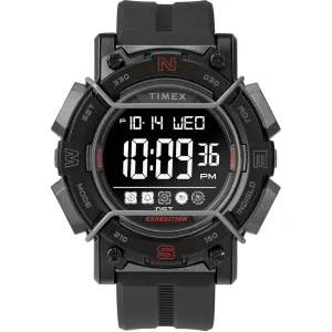 Timex Men's Watch - Expedition Quartz Black Dial Plastic Strap | TW4B17900
