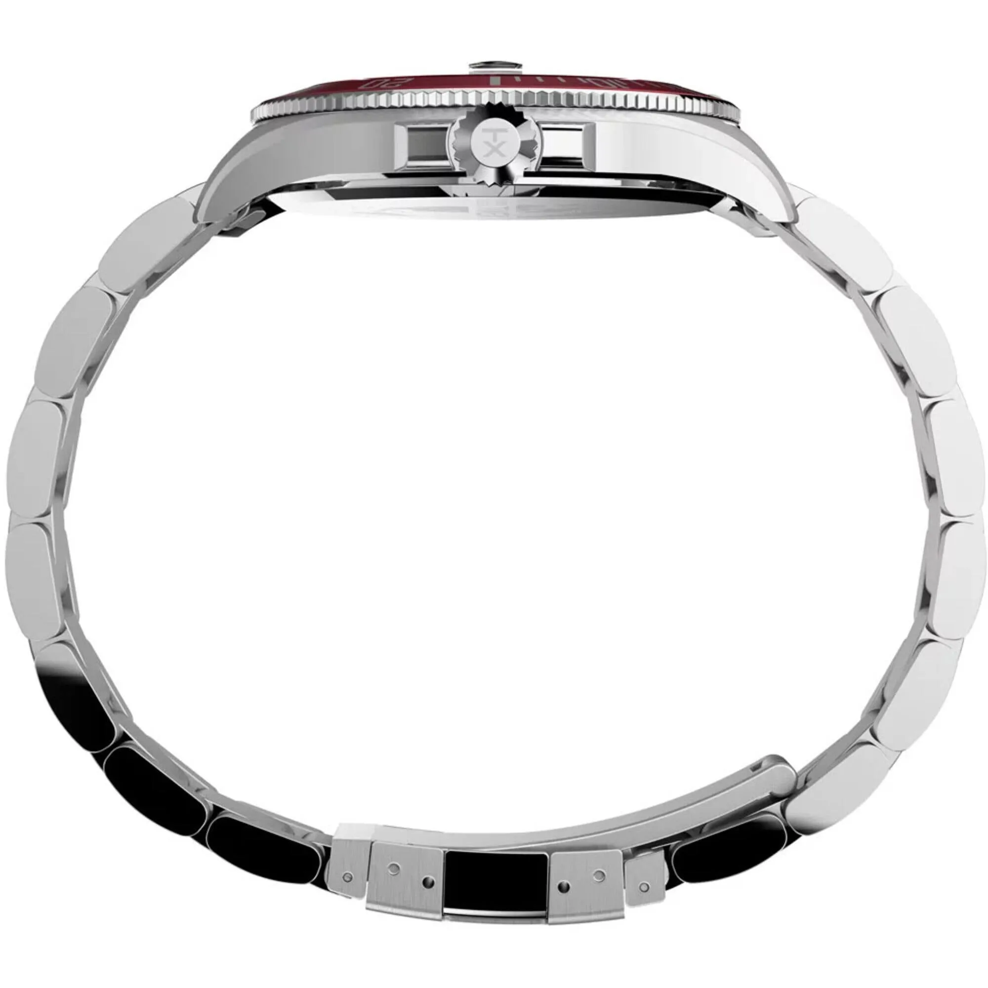Timex Men's Watch - Harborside Quartz Black Dial Silver Tone Bracelet | TW2U41700