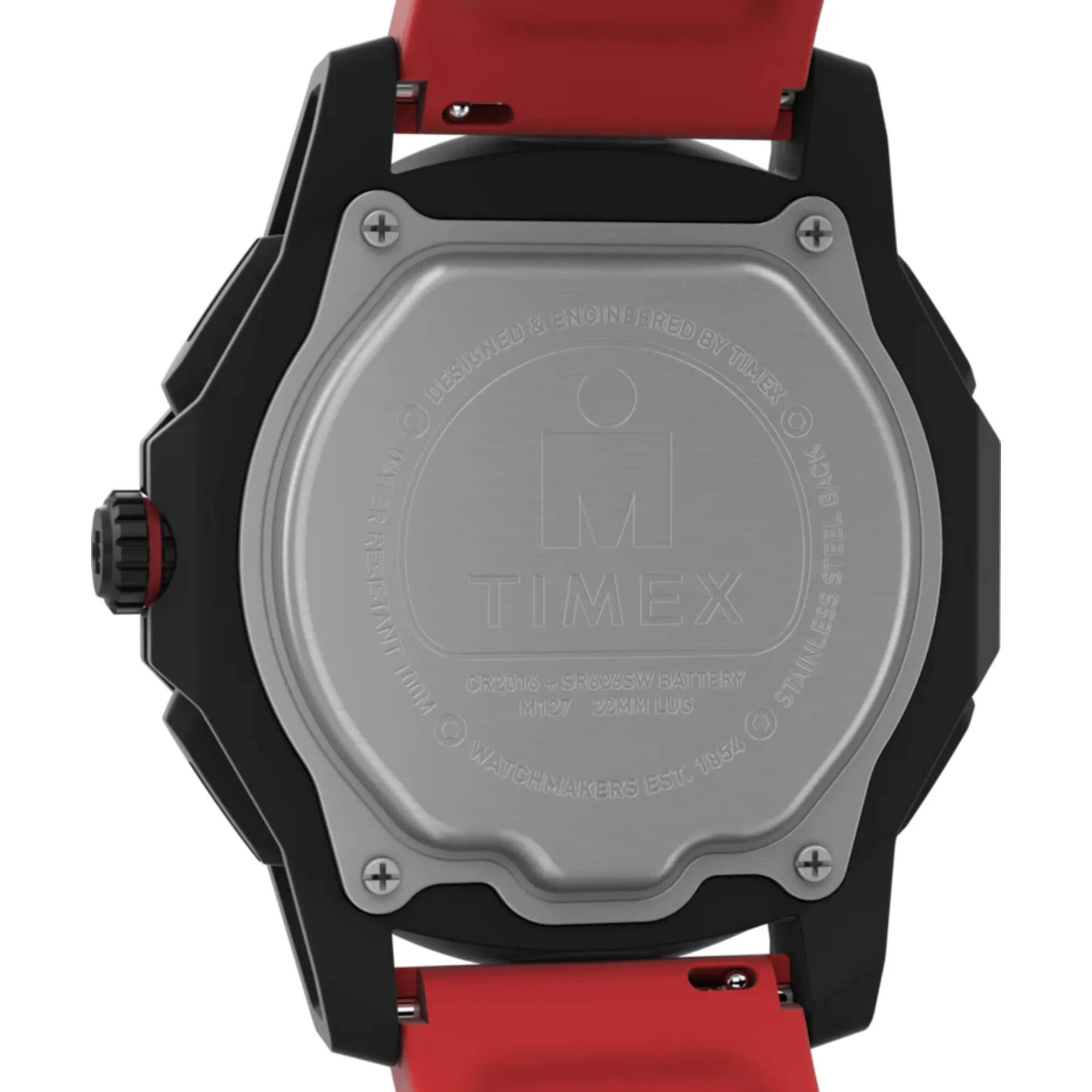 Timex Men's Watch - Ironman Adrenaline Black Analog-Digital Dial Red Strap | TW2W53700