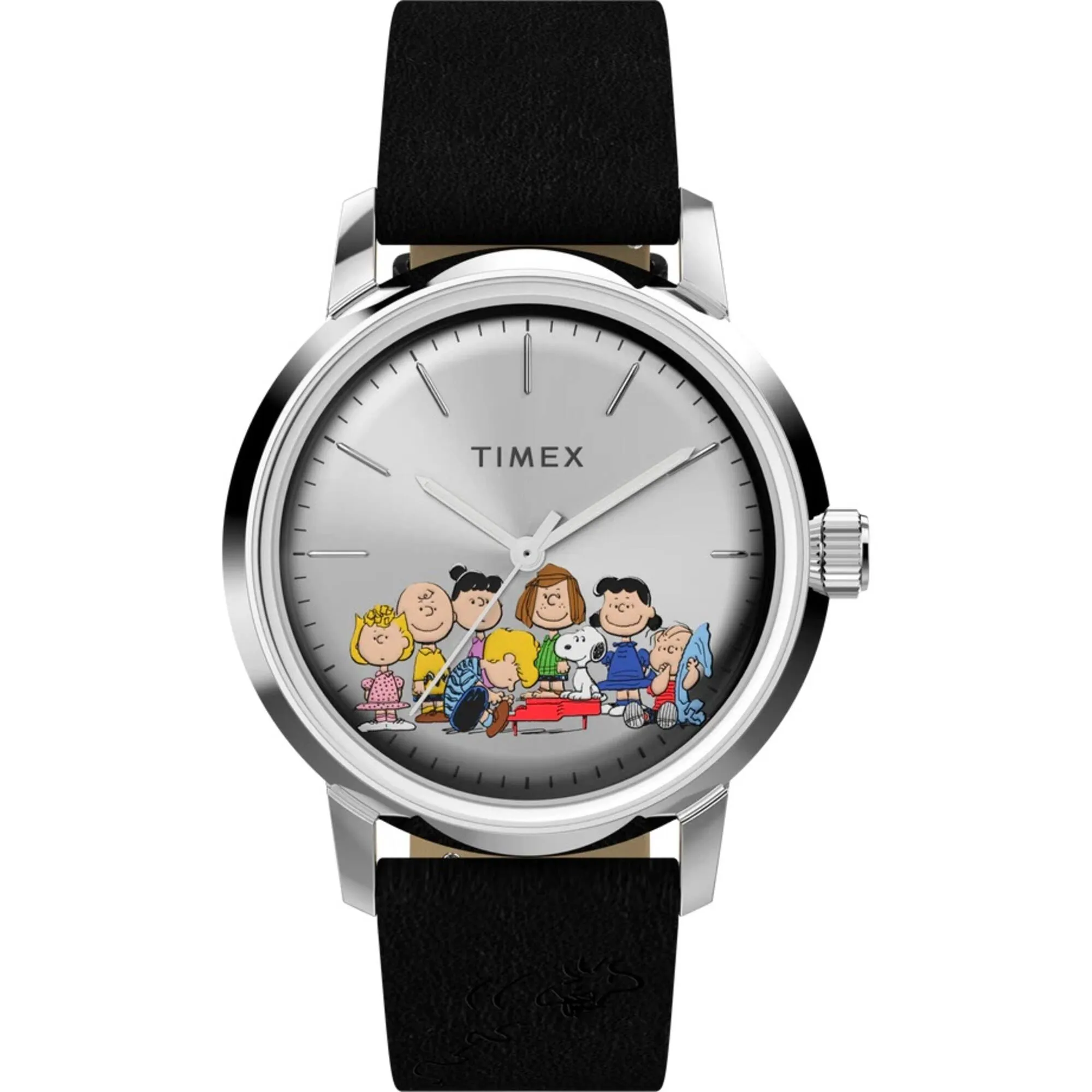 Timex Men's Watch - Marlin Automatic Silver Dial Black Leather Strap | TW2W19000ZV