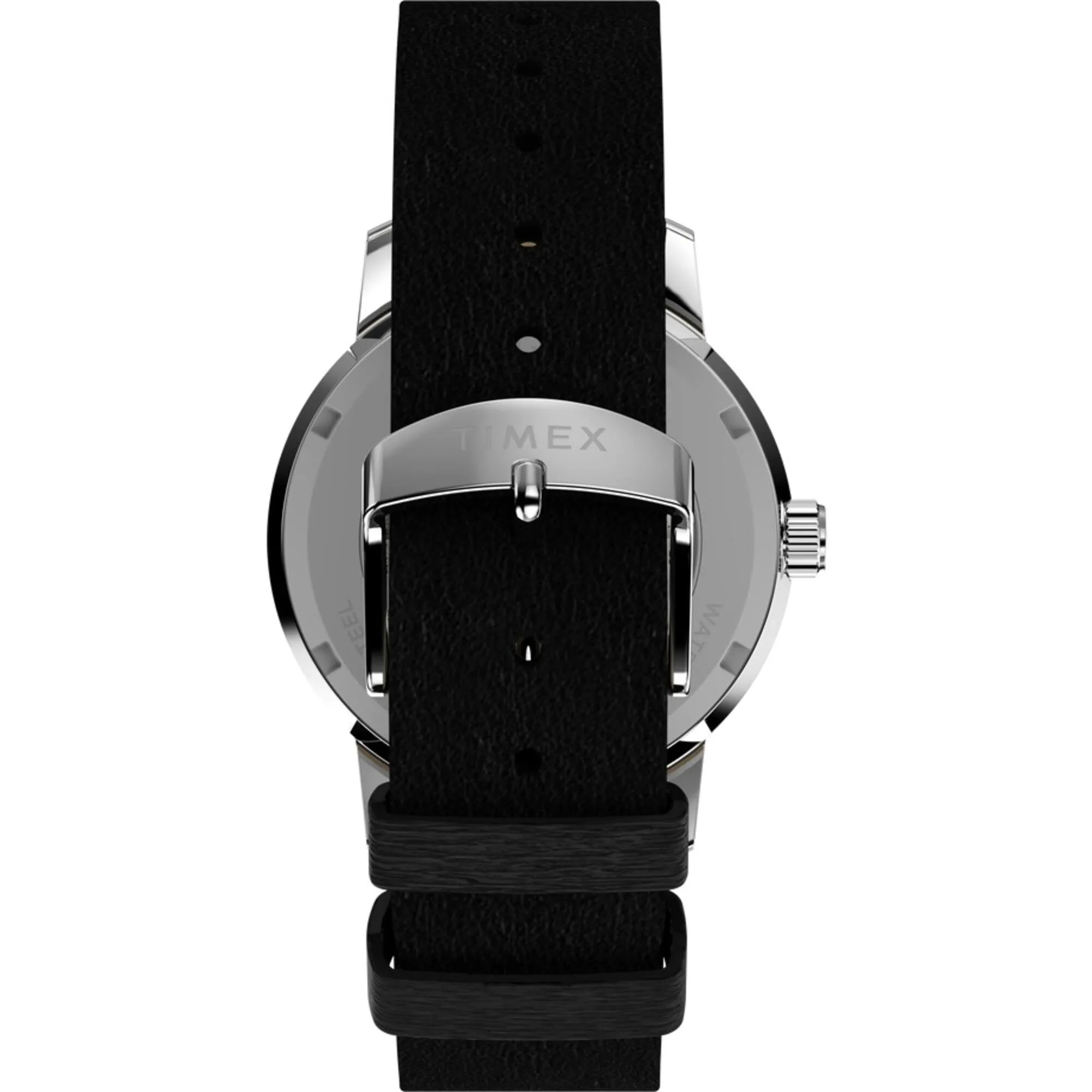 Timex Men's Watch - Marlin Automatic Silver Dial Black Leather Strap | TW2W19000ZV