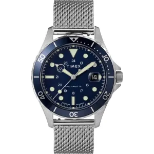 Timex Men's Watch - Navi XL Blue Dial Stainless Steel Mesh Bracelet | TW2U38200ZV