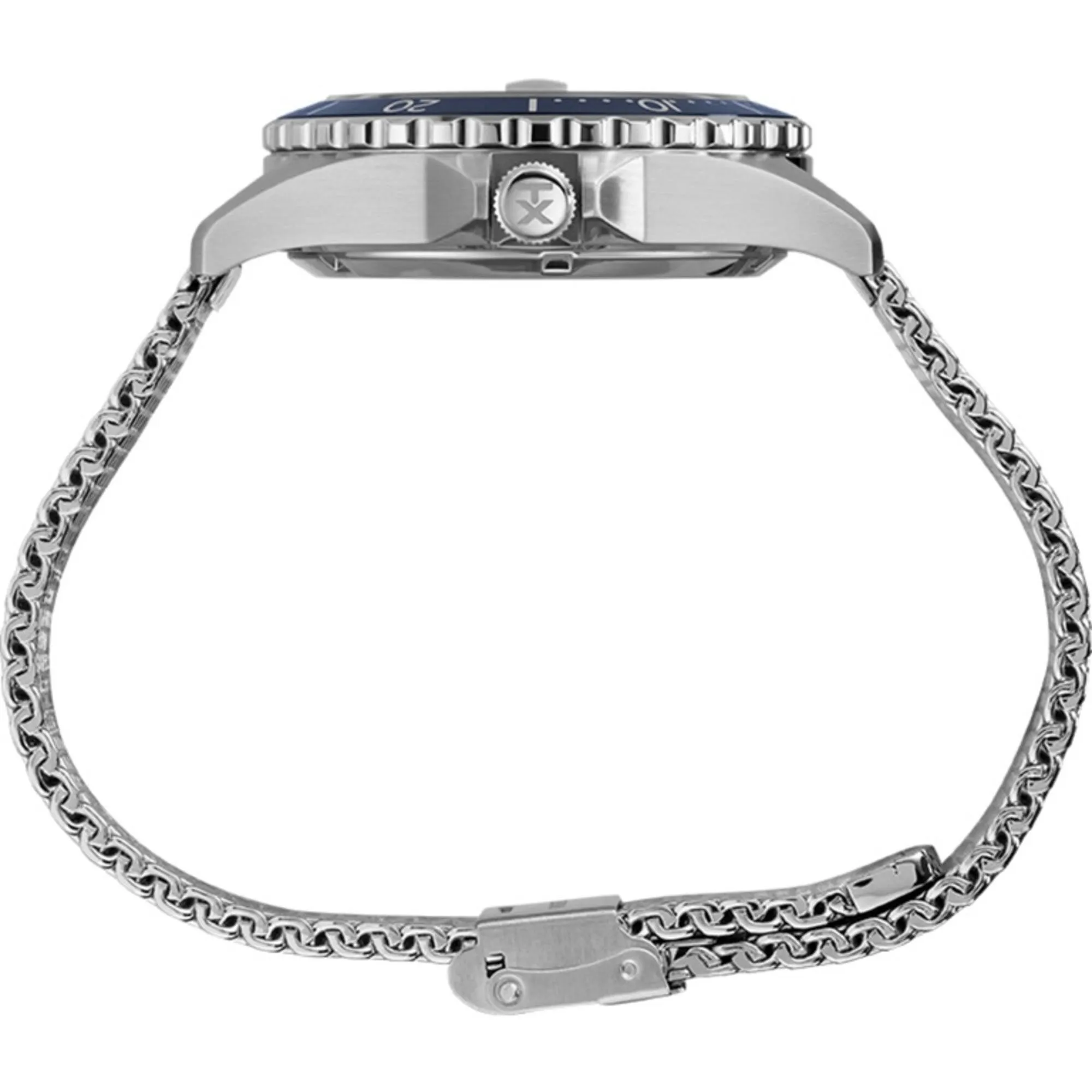 Timex Men's Watch - Navi XL Blue Dial Stainless Steel Mesh Bracelet | TW2U38200ZV