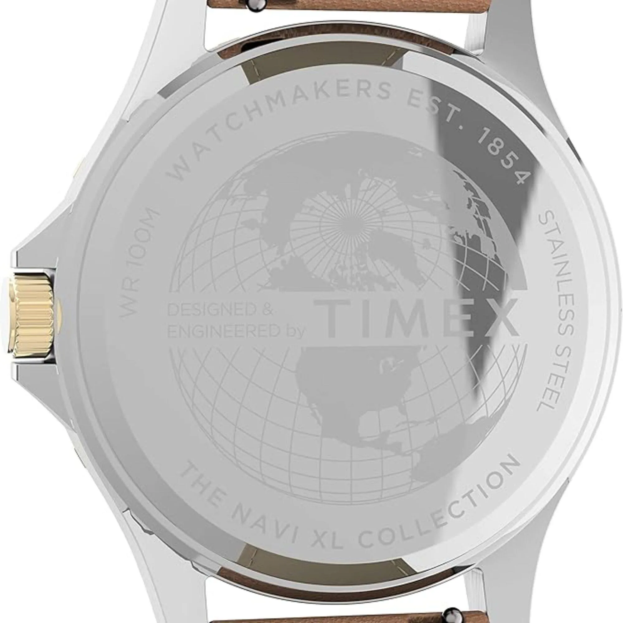 Timex Men's Watch - Navi XL Quartz Black Dial Tan Genuine Leather Strap | TW2U55600