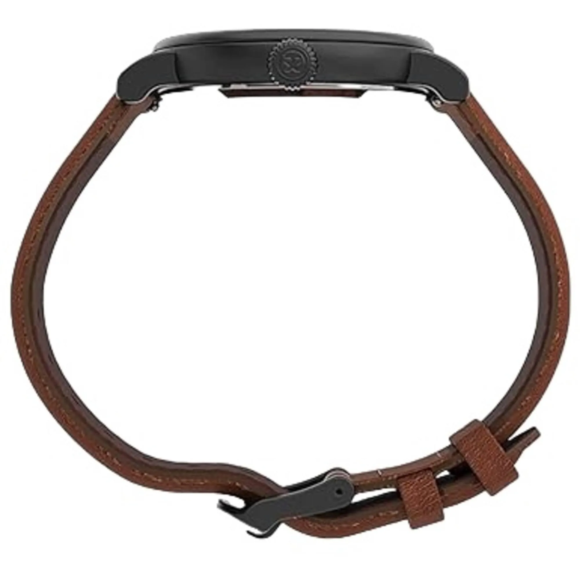 Timex Men's Watch - Standard Black Dial Brown Leather Strap Quartz | TW2U58600VQ
