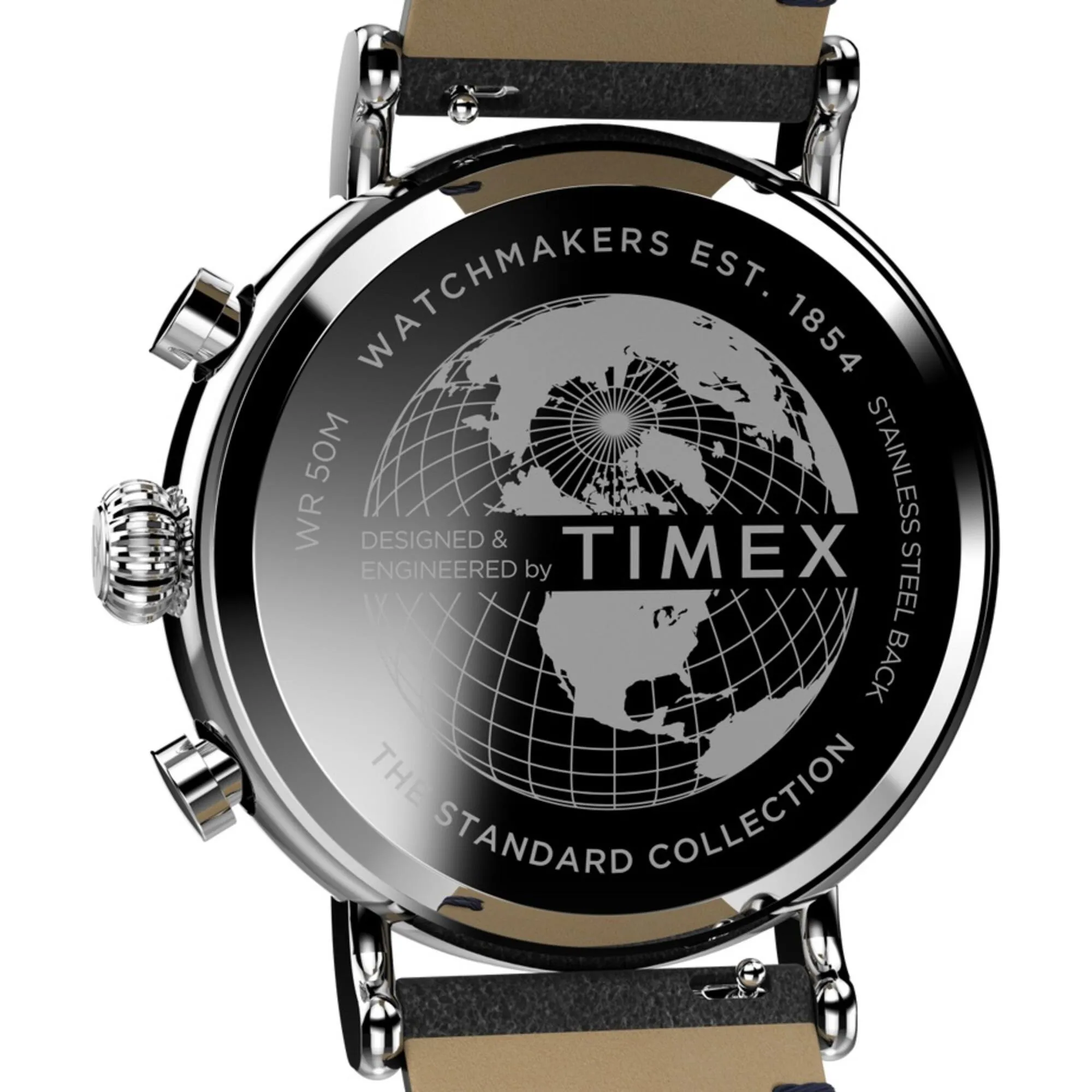 Timex Men's Watch - Standard Chronograph Navy Blue and White Dial Strap | TW2V71100VQ