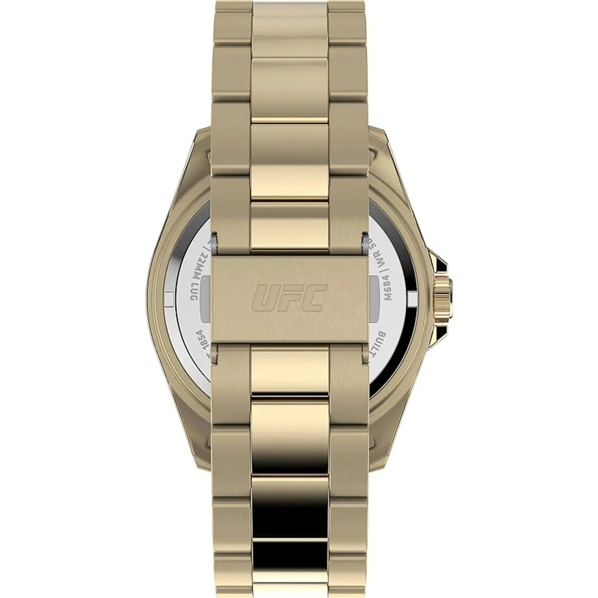 Timex Men's Watch - UFC Debut Quartz Black Dial Yellow Gold Bracelet | TW2V96100GP