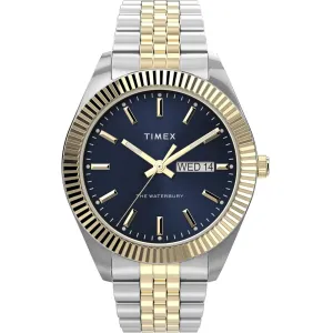 Timex Men's Watch - Waterbury Legacy Blue Dial Two Tone Steel Quartz | TW2V17500VQ