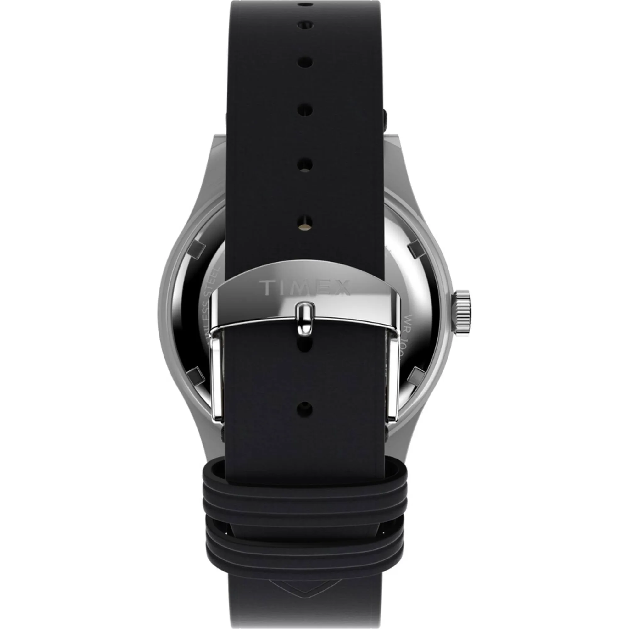 Timex Men's Watch - Waterbury Traditional Day Black Dial Leather Strap | TW2W14700VQ
