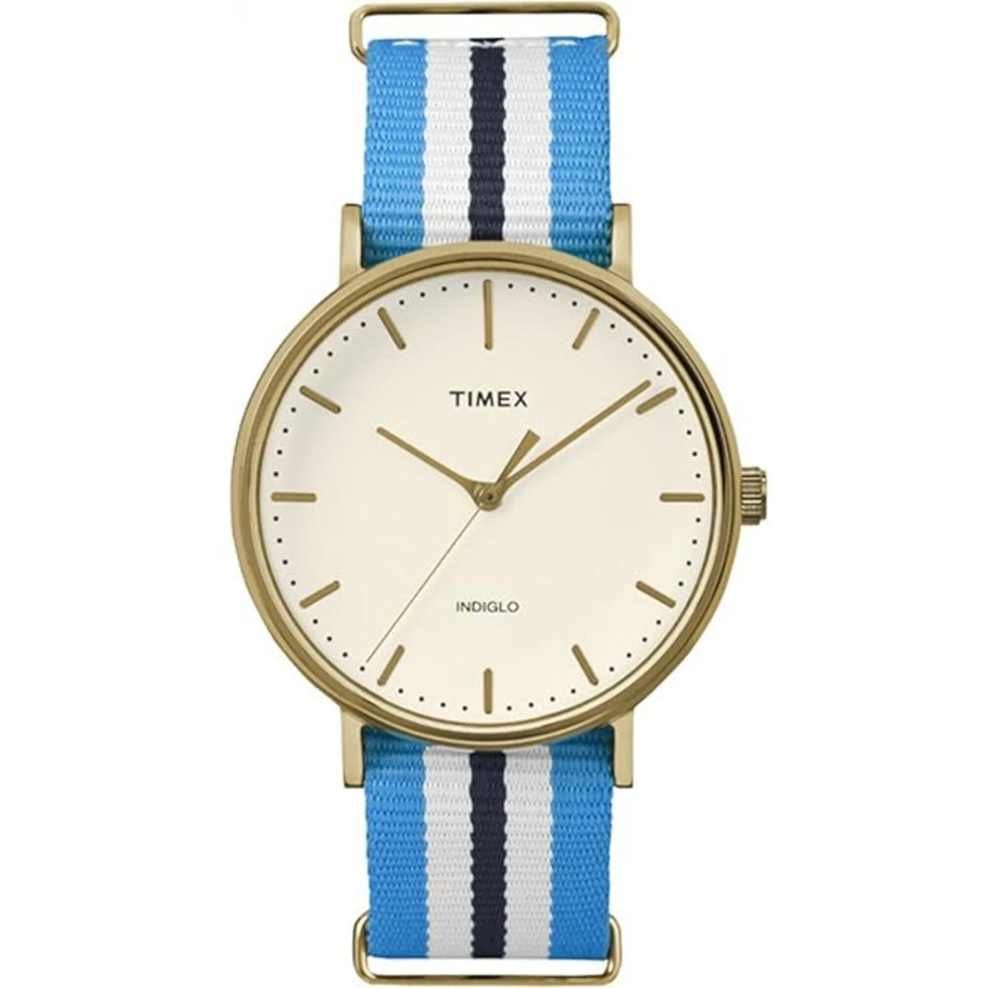 Timex Men's Watch - Weekender Fairfield Cream Dial Blue/White Nylon Strap | TW2P91000