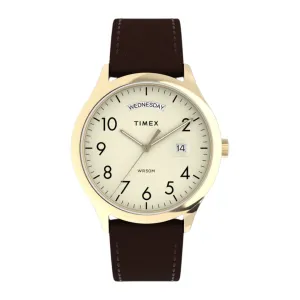 TIMEX MODERN EASY READER BROWN STRAP WATCH TW2W68400