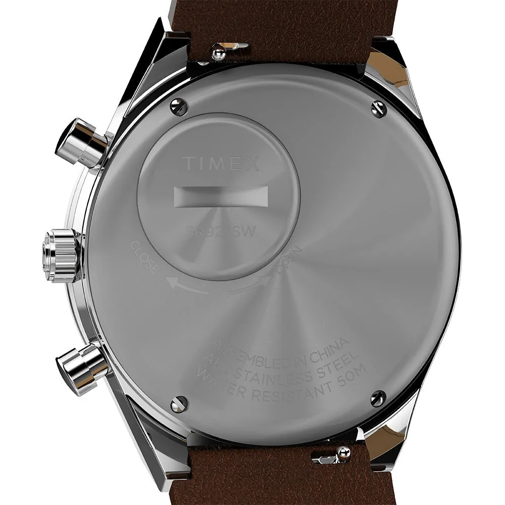 TIMEX Q TIMEX CHRONOGRAPH BROWN LEATHER STRAP WATCH TW2W51800