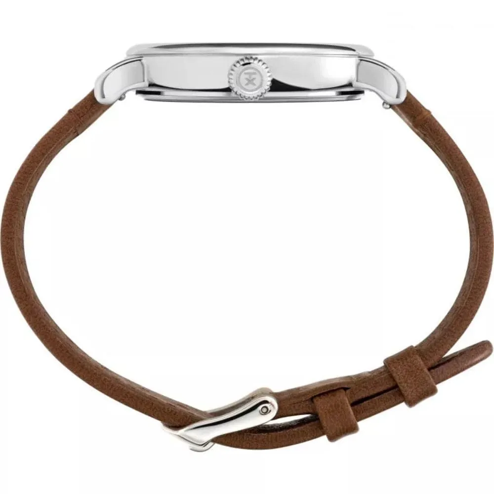 TIMEX SNOOPY TW2V32800 BROWN LEATHER MEN WATCH