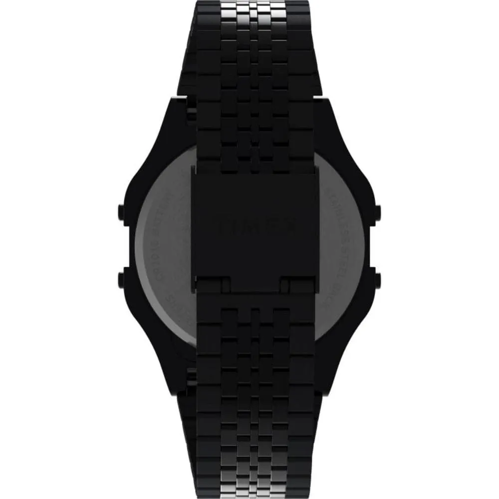 Timex Space Invaders Digital Black Stainless Steel Strap Unisex Watch TW2V30200