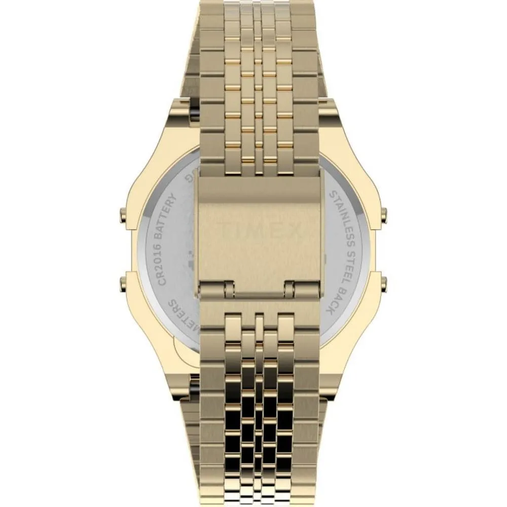 Timex Space Invaders Digital Gold Stainless Steel Strap Men Watch TW2V30100