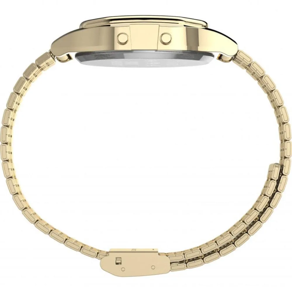 Timex Space Invaders Digital Gold Stainless Steel Strap Men Watch TW2V30100