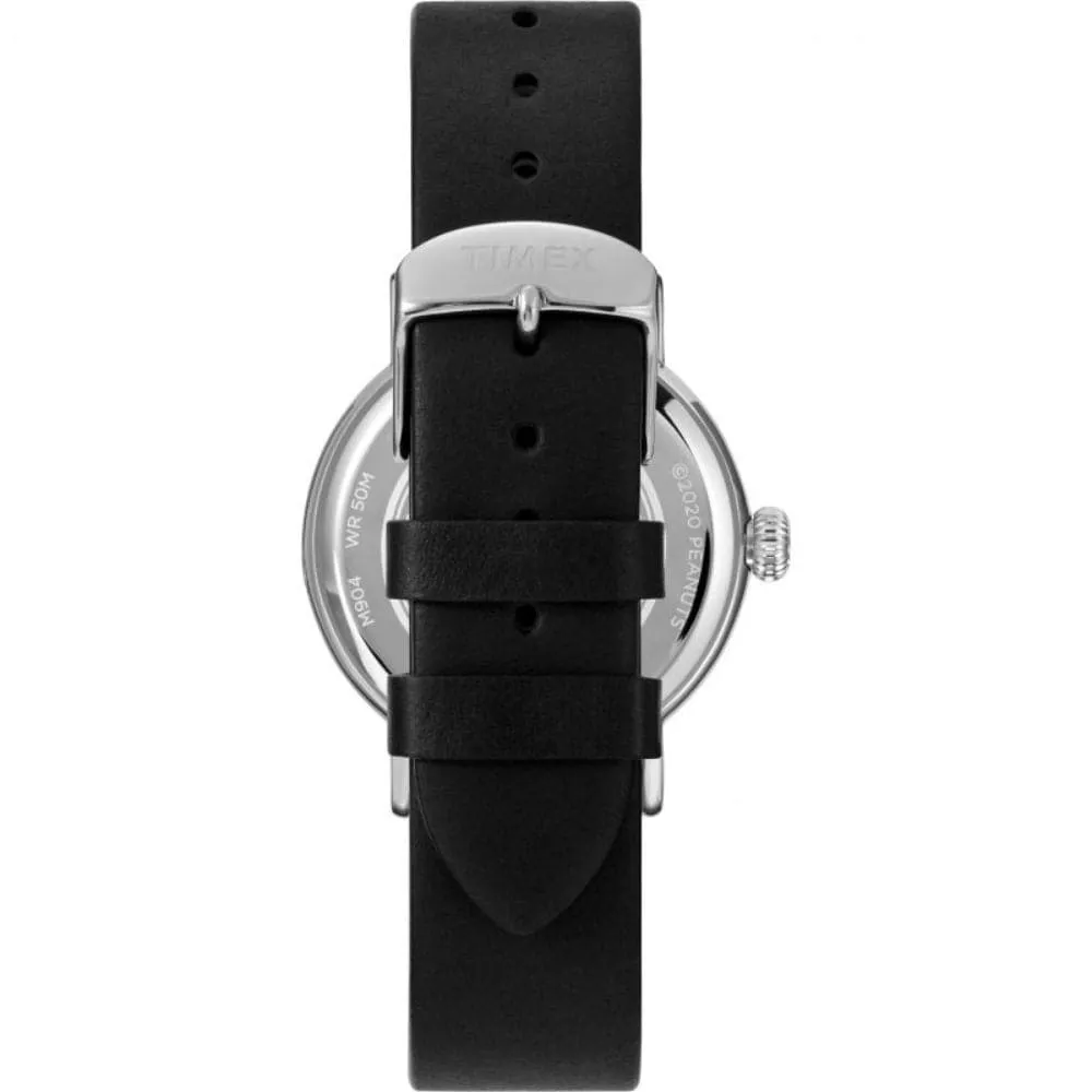 TIMEX STANDARD TW2V32700 BLACK LEATHER MEN WATCH