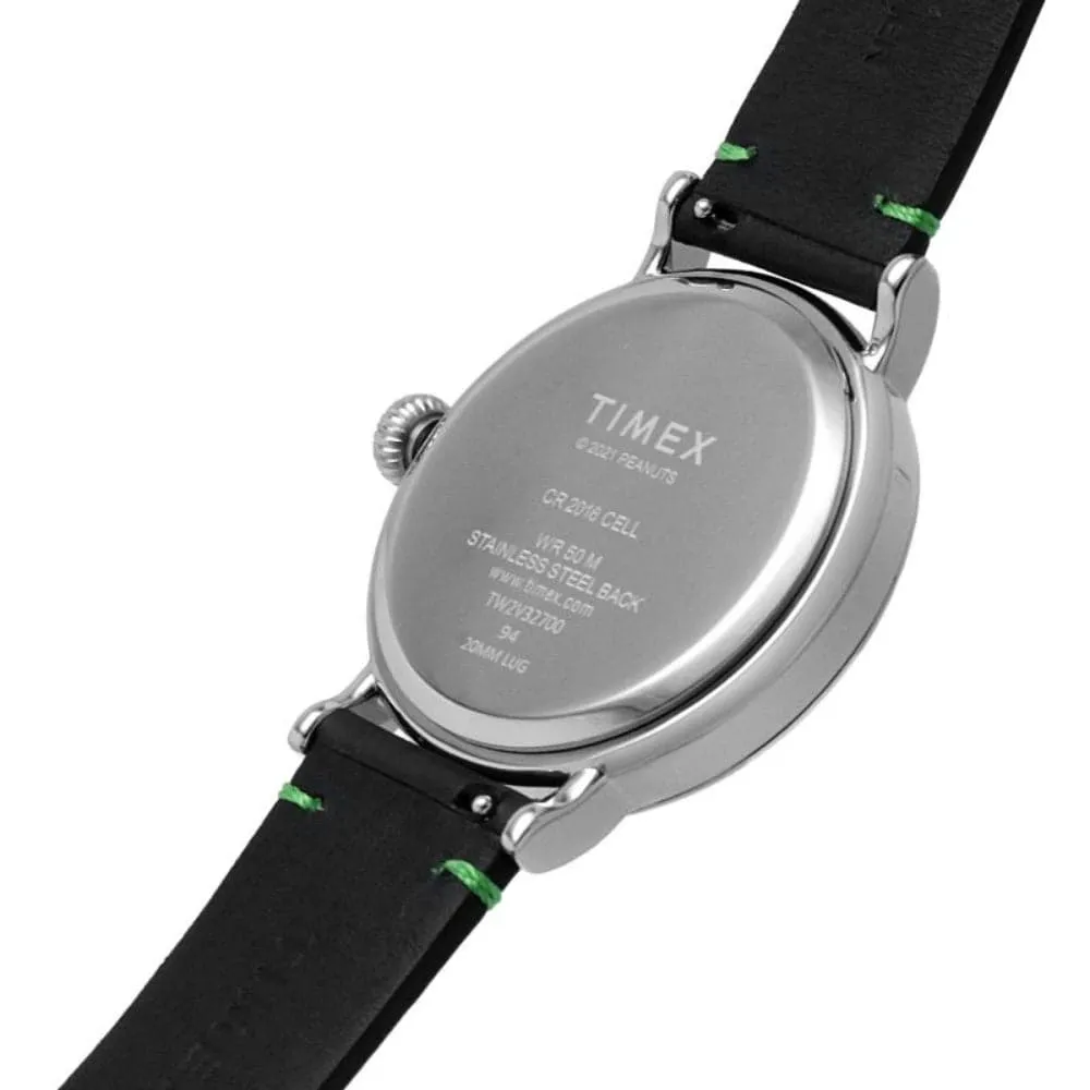 TIMEX STANDARD TW2V32700 BLACK LEATHER MEN WATCH