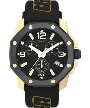 Timex UFC Icon Chronograph 45mm Silicone Strap Watch TW2V58500