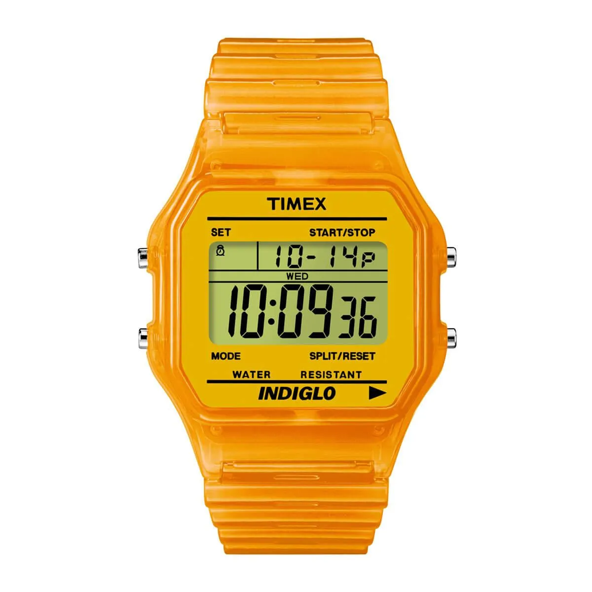 Timex Unisex Chronograph Watch - Classic Digital Grey Dial Rubber Strap | T2N807