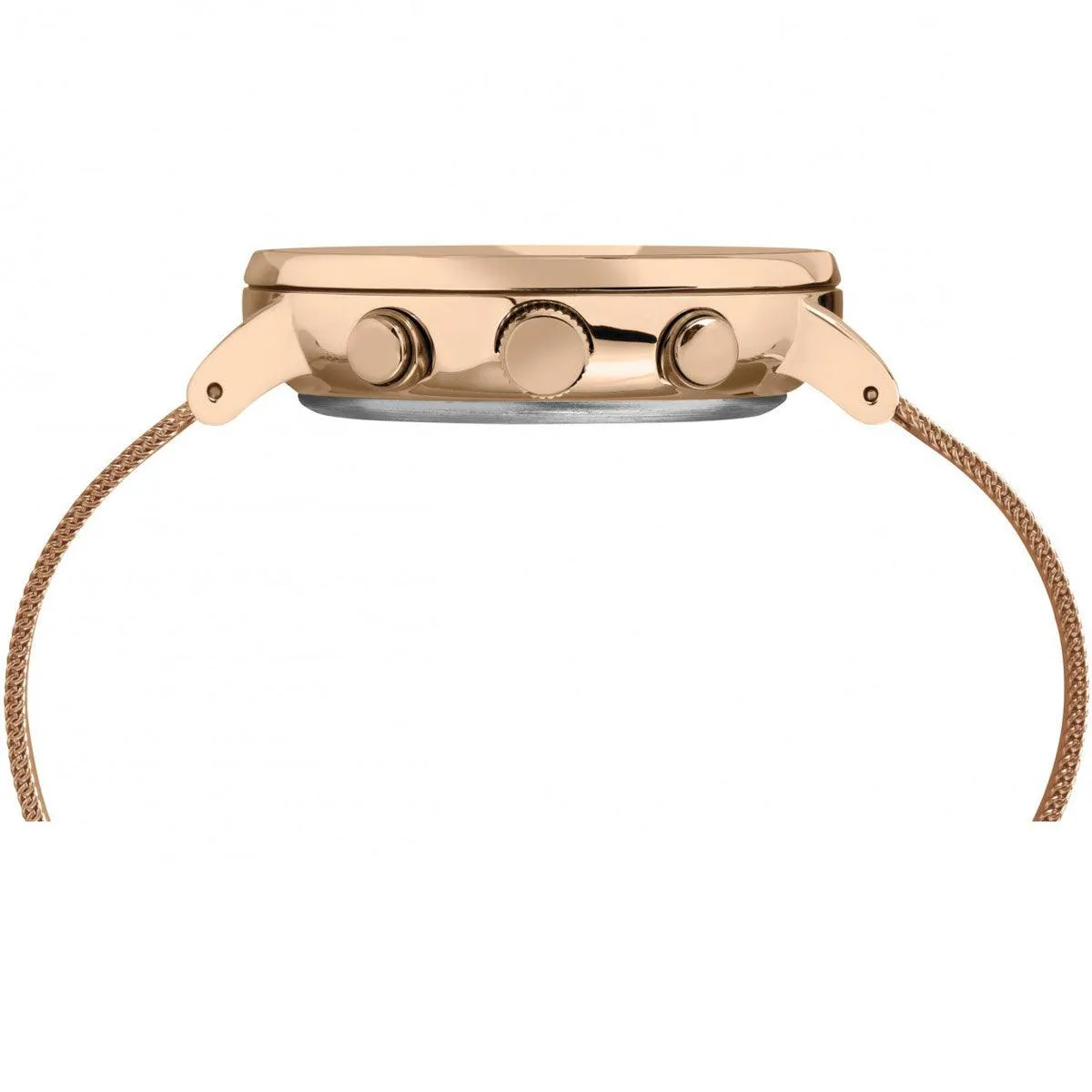 Timex Unisex Chronograph Watch - Fairfield Rose Gold Mesh Bracelet | TW2T37200VQ