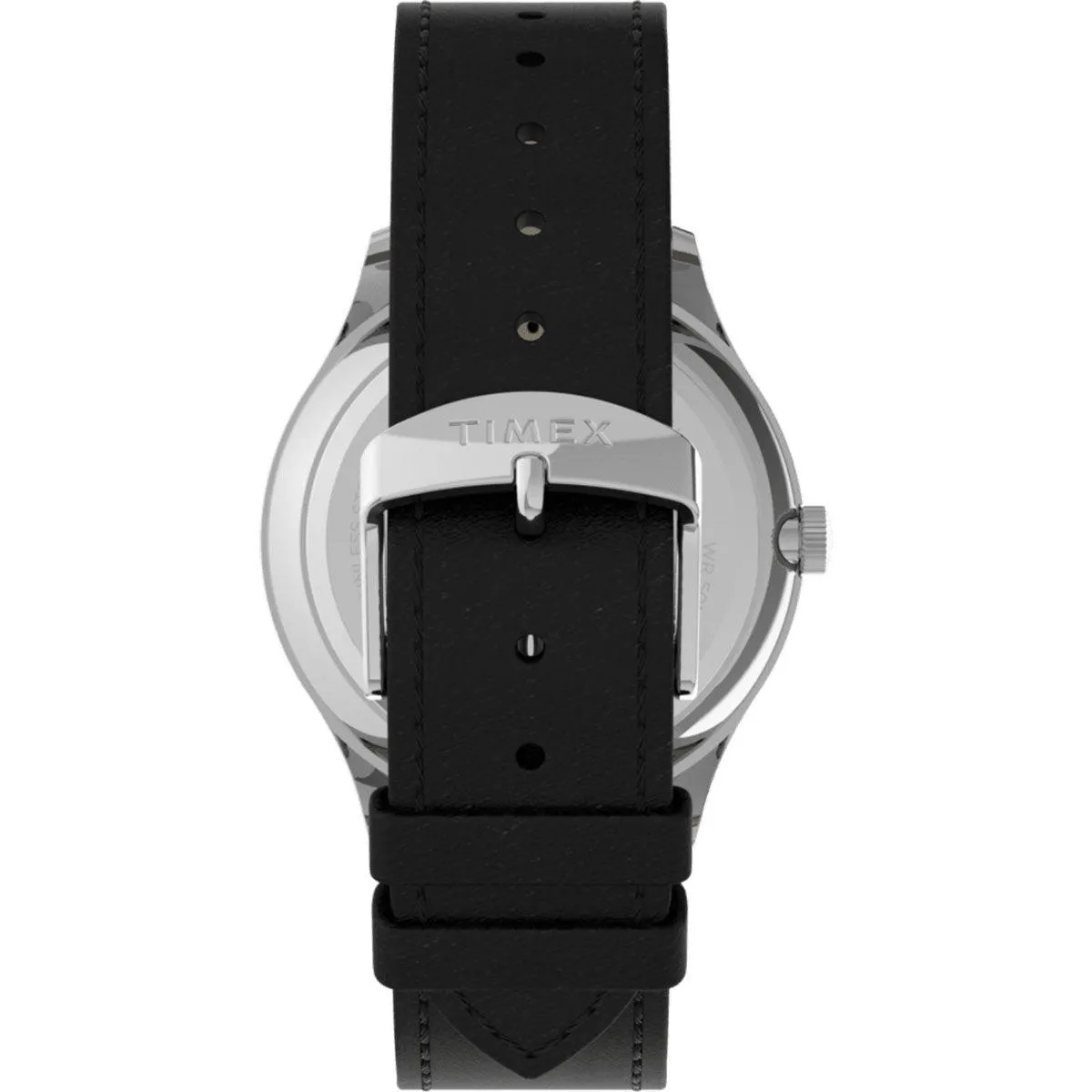 Timex Unisex Quartz Watch - Easy Reader Black Dial Leather Strap | TW2U22300VQ