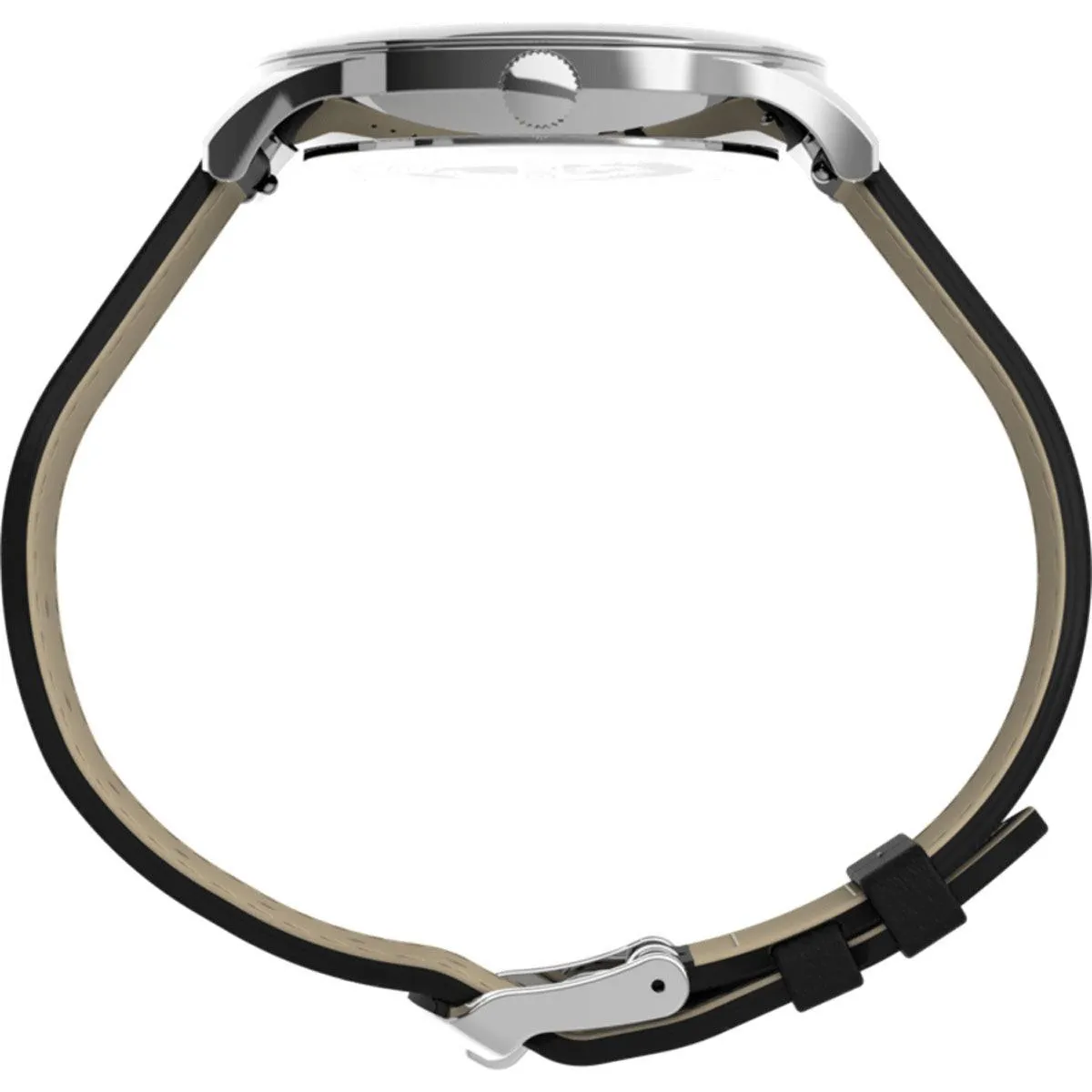 Timex Unisex Quartz Watch - Easy Reader Black Dial Leather Strap | TW2U22300VQ