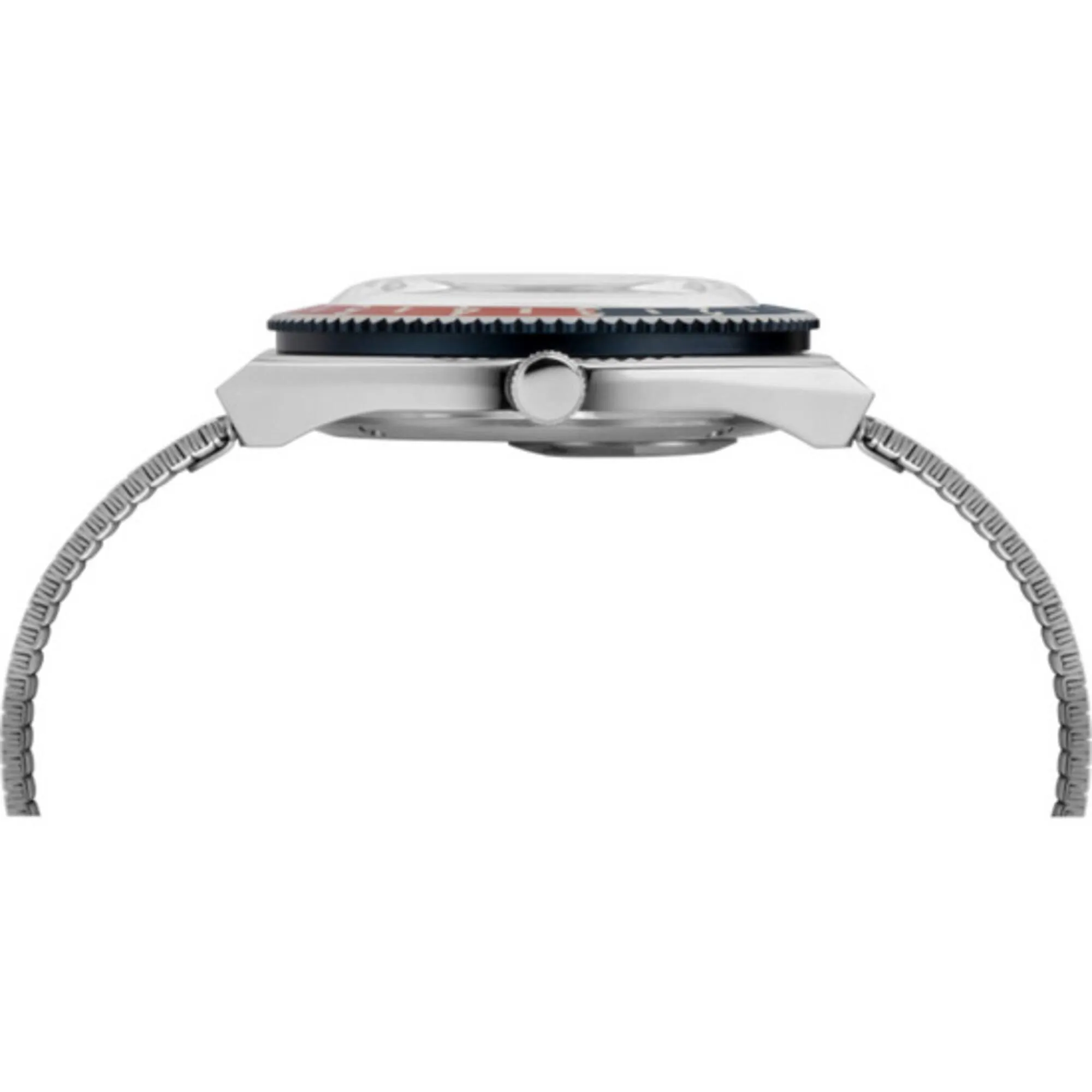 Timex Unisex Watch - Q Reissue Peanuts Snoopy Blue Dial Steel Bracelet | TW2U71300ZV