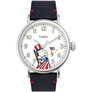 Timex Unisex Watch - Standard Peanuts Snoopy Navy Blue Strap Quartz | TW2U72800VQ