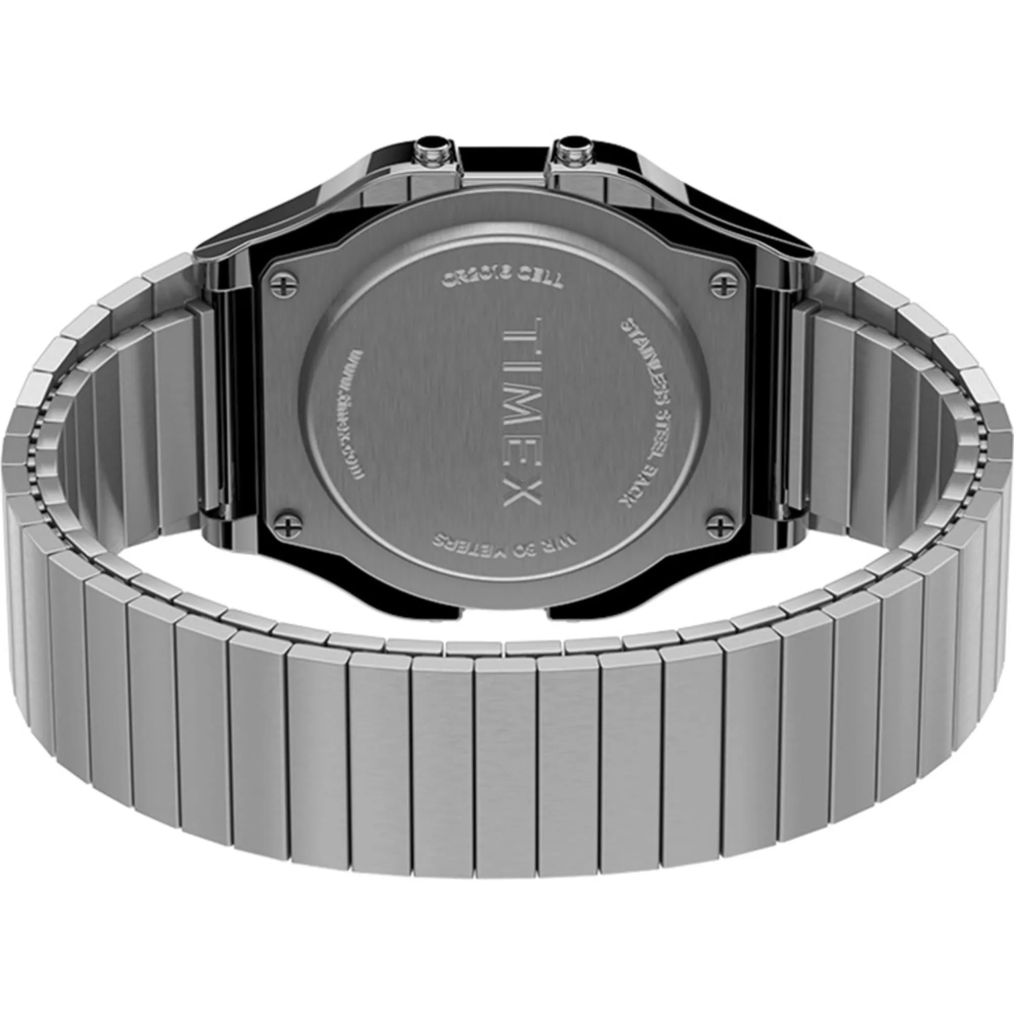 Timex Unisex Watch - T80 Grey Dial Silver Stainless Steel Expansion Band | TW2R79100