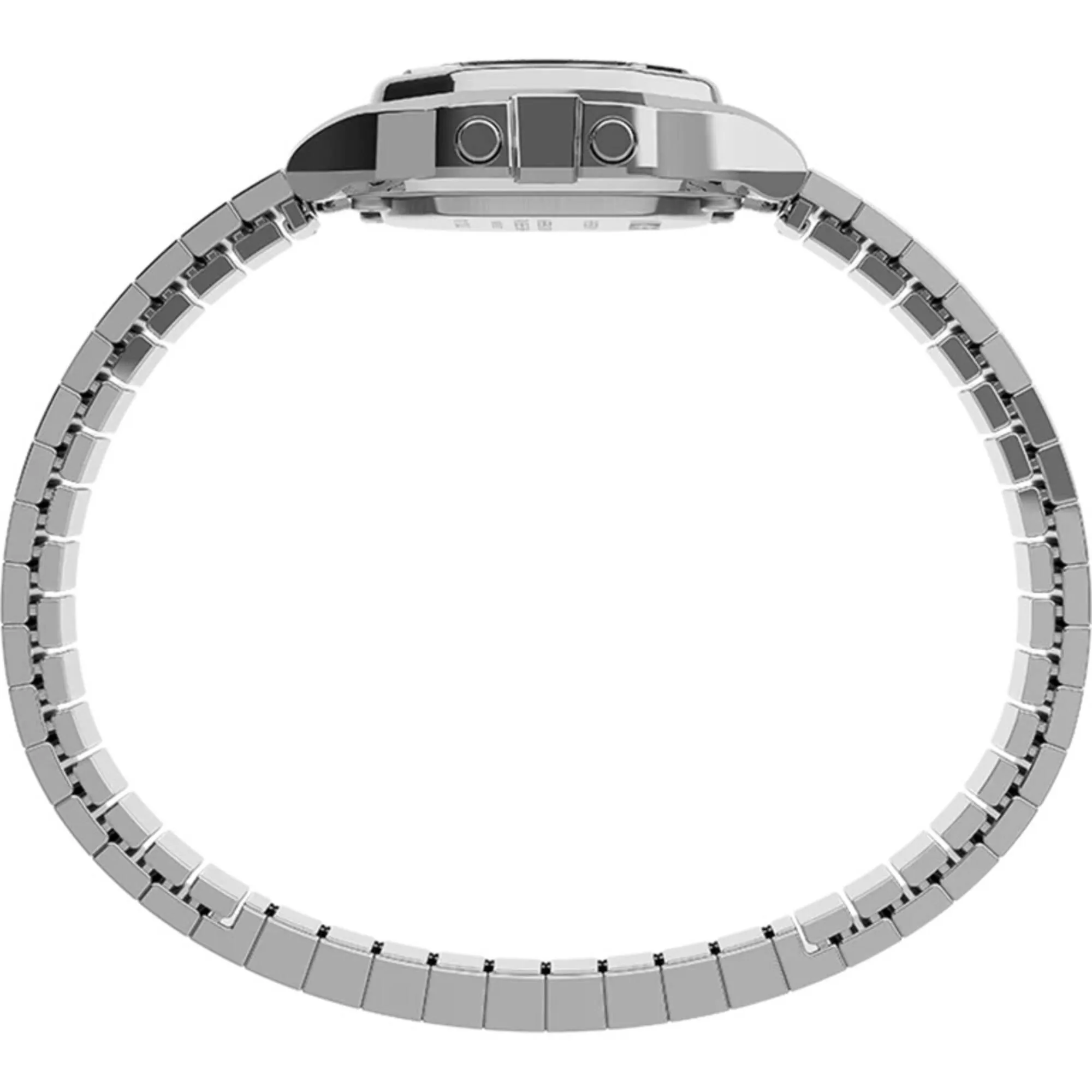 Timex Unisex Watch - T80 Mini Pink and Grey Dial Silver Band Digital | TW2U94200YB