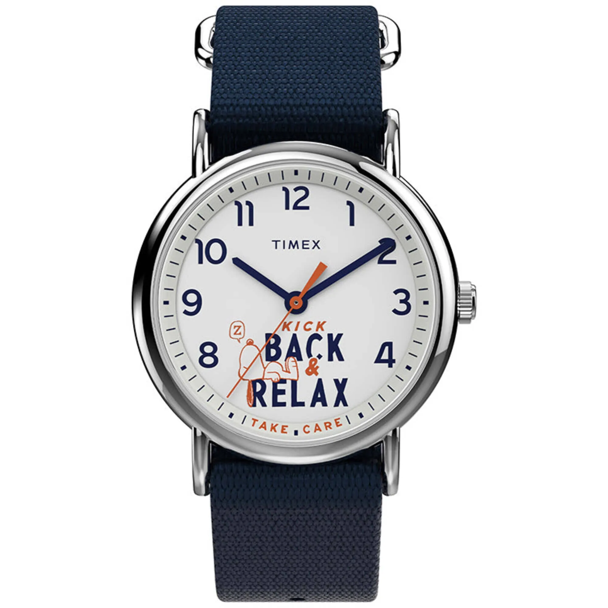 Timex Unisex Watch - Weekender Quartz White Dial Blue Fabric Strap | TW2V41900