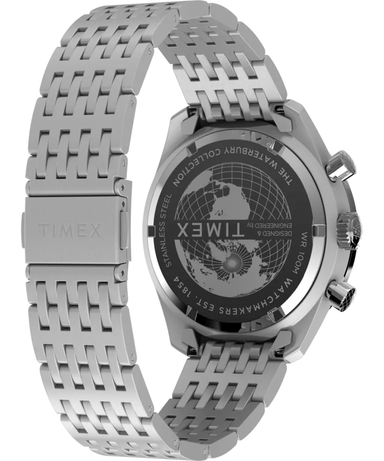 Timex Waterbury Chronograph Stainless Steel Watch TW2Y18500