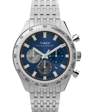 Timex Waterbury Chronograph Stainless Steel Watch TW2Y18500