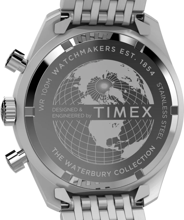 Timex Waterbury Chronograph Stainless Steel Watch TW2Y18500