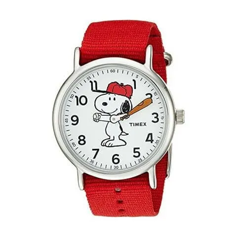 TIMEX WEEKENDER TW2R41400 RED FABRIC STRAP UNISEX'S WATCH