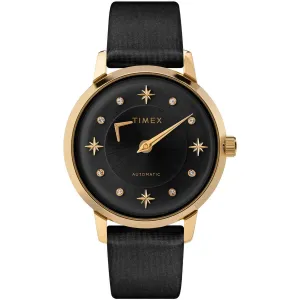 Timex Women's Automatic Watch - Celestial Opulence Black Dial Strap | TW2T86300VQ