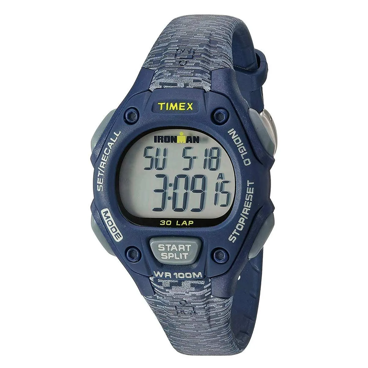 Timex Women's Chronograph Digital Watch - Ironman Classic Blue Resin | TW5M07400JV