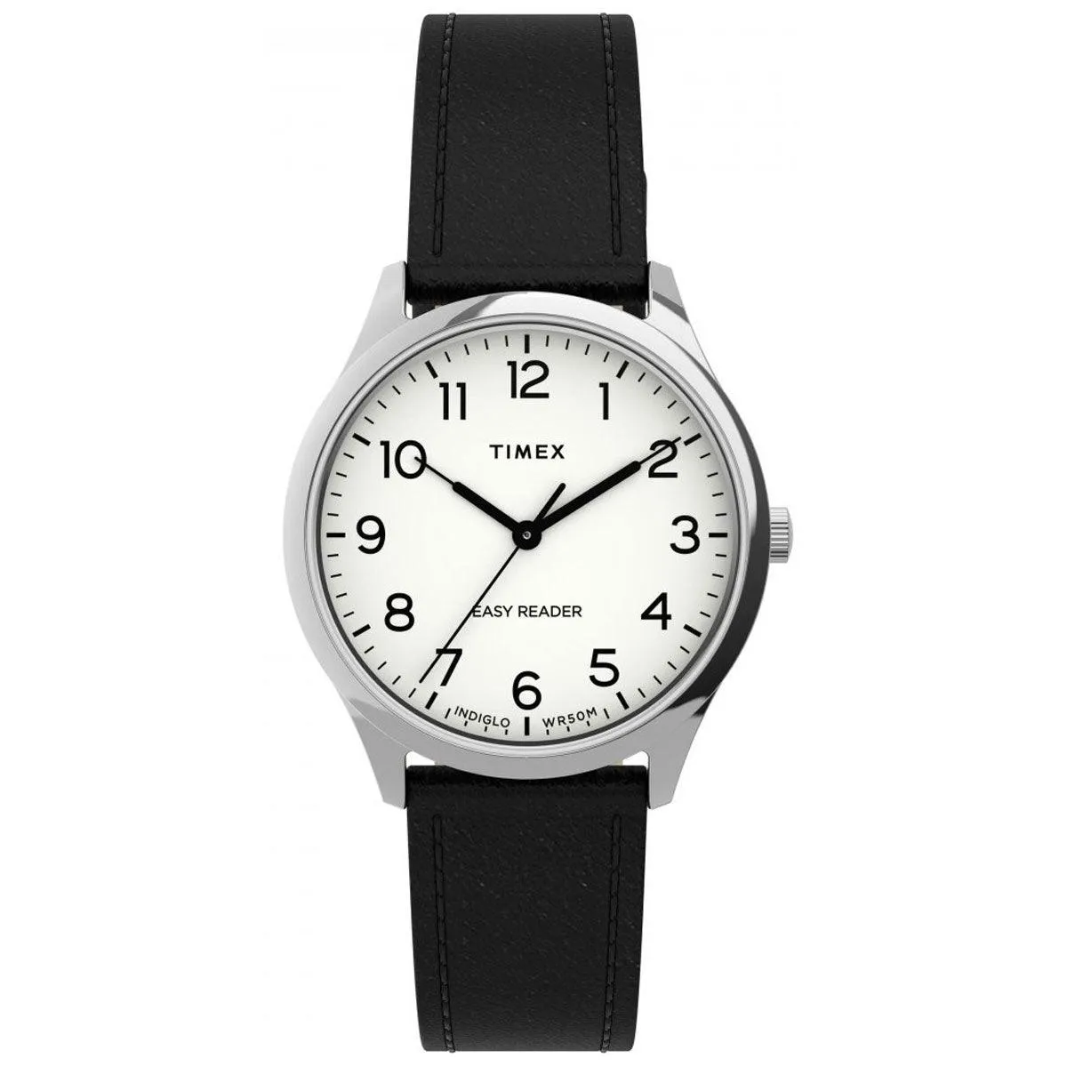 Timex Women's Quartz Watch - Easy Reader Gen1 White Dial Black Strap | TW2U21700VQ