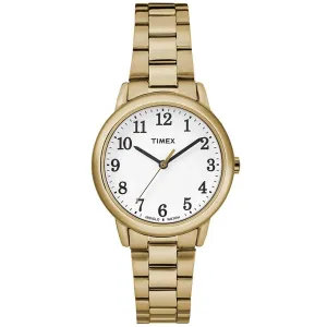 Timex Women's Quartz Watch - Easy Reader White Dial Yellow Gold Bracelet | TW2R23800