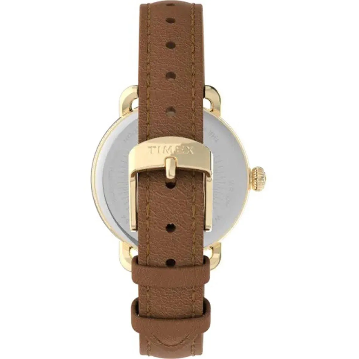 Timex Women's Quartz Watch - Standard Silver Dial Brown Leather Strap | TW2U13300VQ