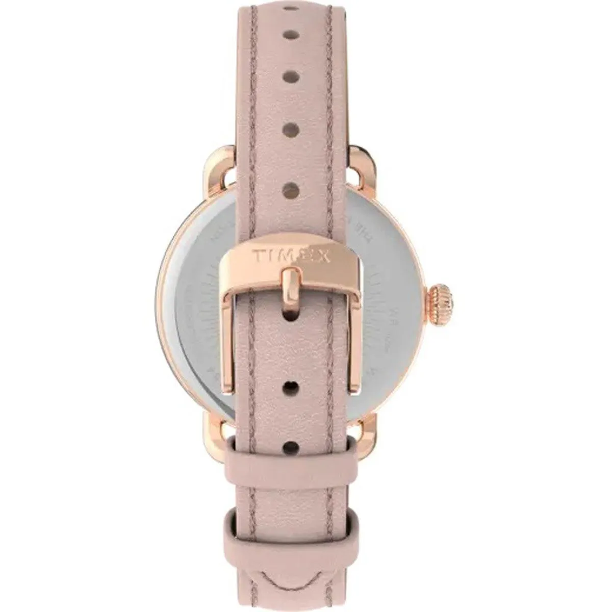 Timex Women's Quartz Watch - Standard Silver Dial Rose Leather Strap | TW2U13500VQ