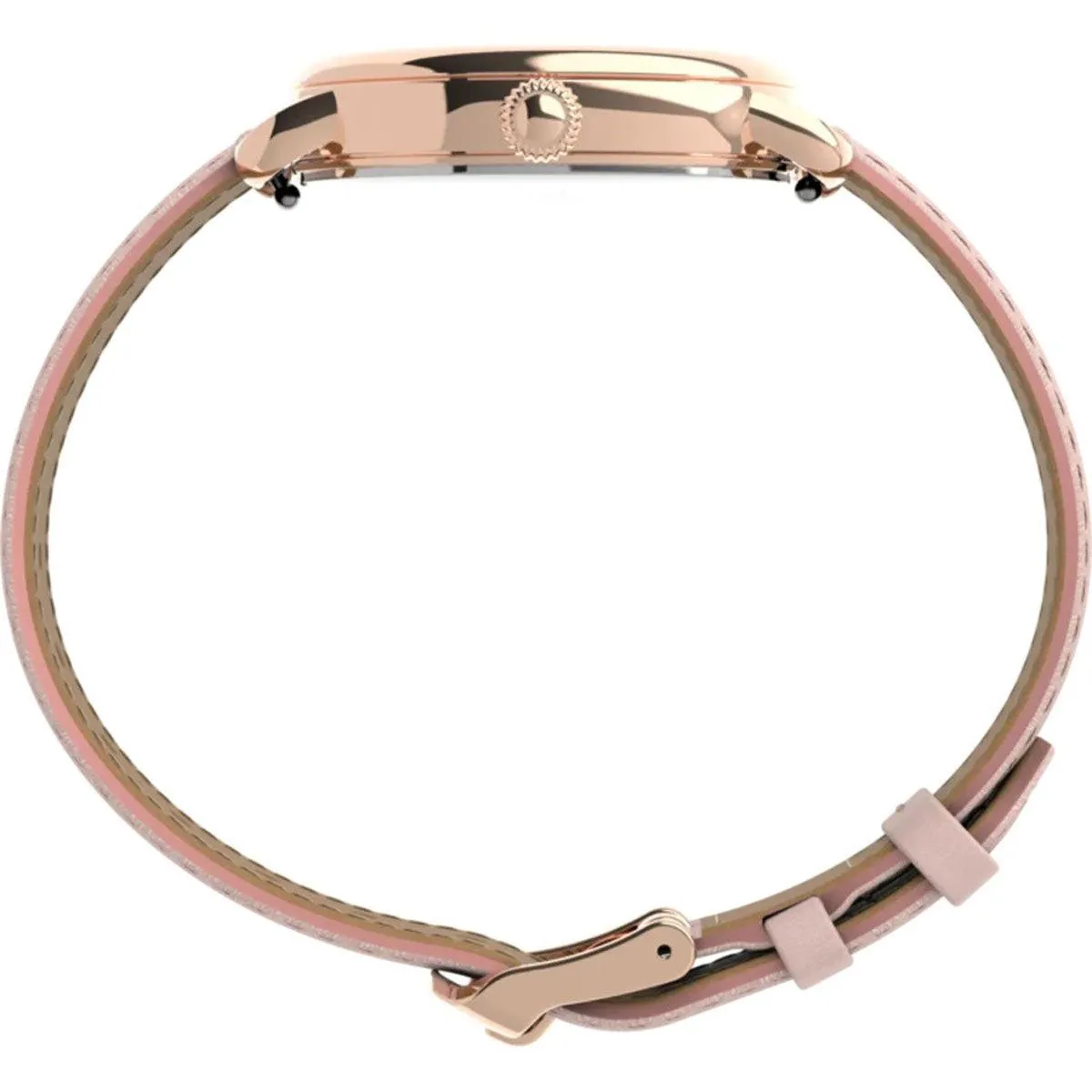 Timex Women's Quartz Watch - Standard Silver Dial Rose Leather Strap | TW2U13500VQ