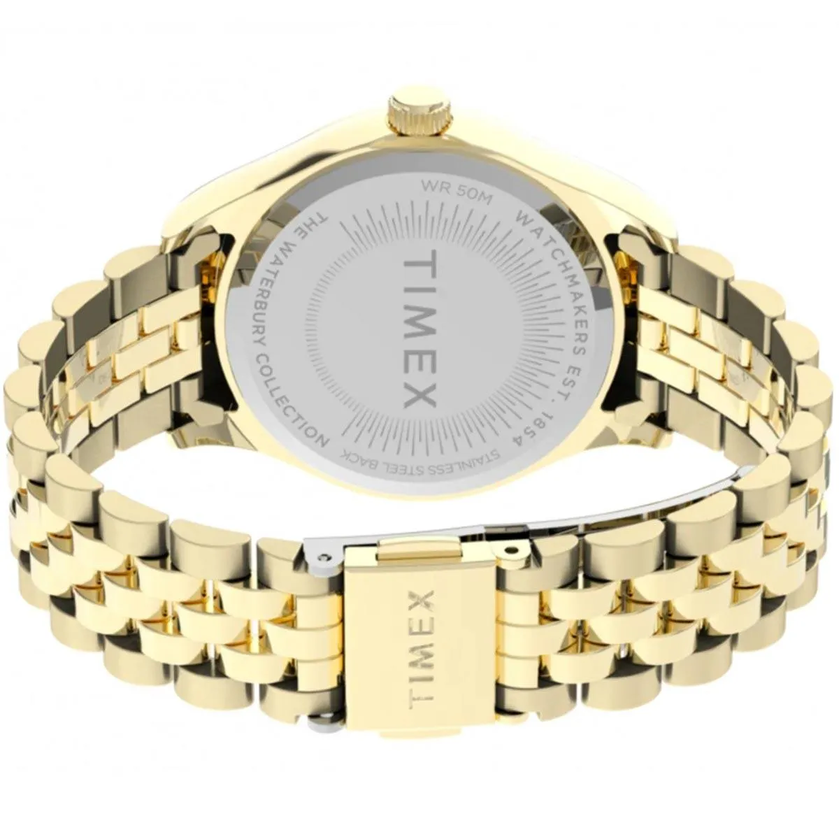 Timex Women's Quartz Watch - Waterbury Gold Dial Yellow Gold Bracelet | TW2T86900VQ