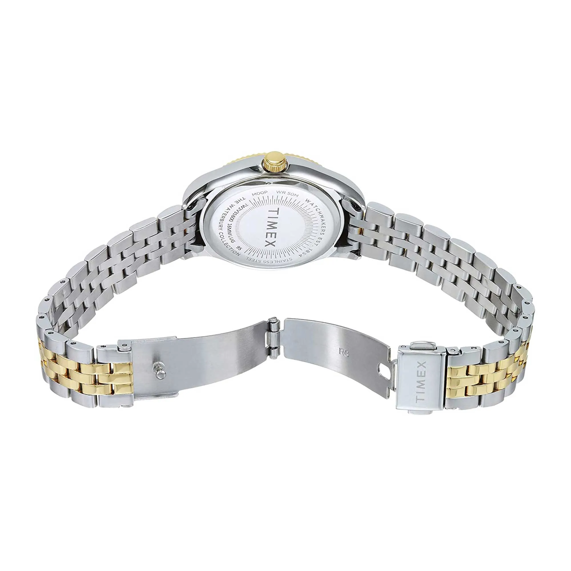 Timex Women's Quartz Watch - Waterbury Legacy Blue Dial Steel Bracelet | TW2V31600VQ