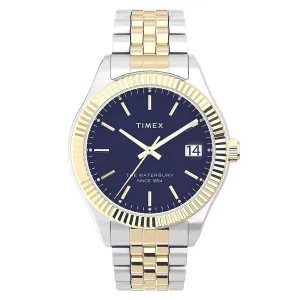 Timex Women's Quartz Watch - Waterbury Legacy Blue Dial Steel Bracelet | TW2V31600VQ