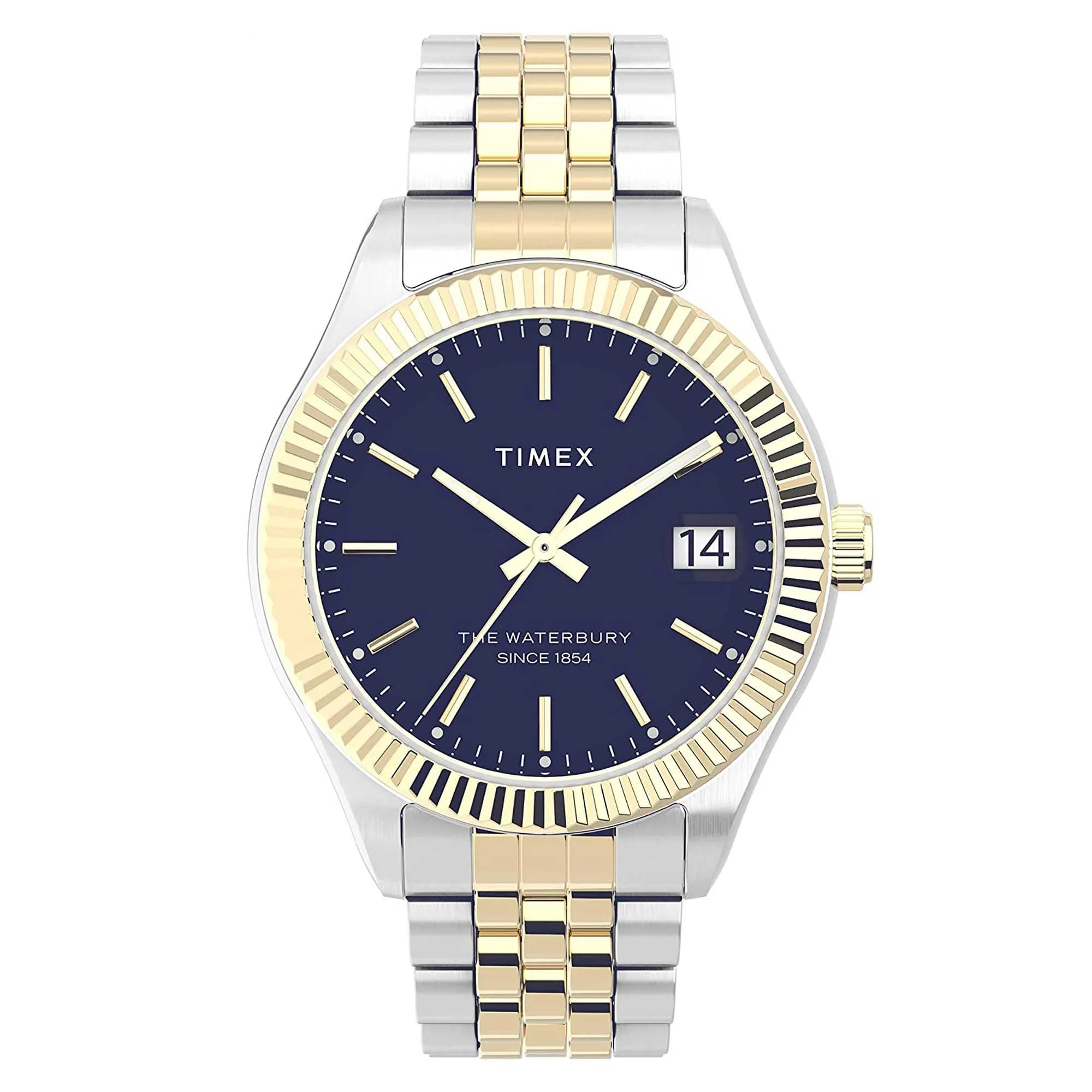 Timex Women's Quartz Watch - Waterbury Legacy Blue Dial Steel Bracelet | TW2V31600VQ
